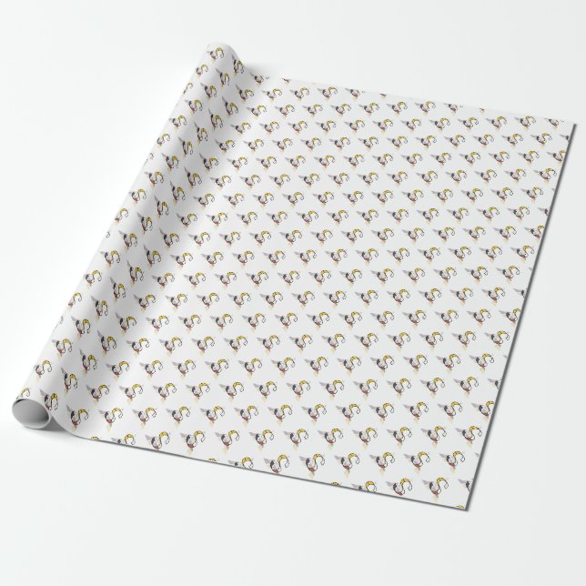 Papier Cadeau Un brillant néoplasticisme Art Monogramme. Lettre  (Déroulé)