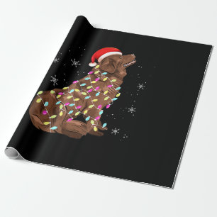Papier Cadeau Un cadeau léger de Noël à Terre-Neuve amoureux de