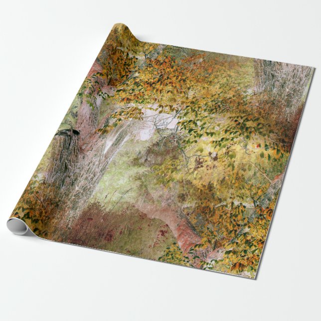 Papier Cadeau Un chêne à l'automne. (Déroulé)