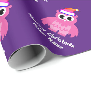 Papier Cadeau Un chouette Père Noël, chouette, Noël des enfants