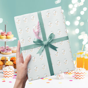 Papier Cadeau Un Garçon Bleu Canard Un Premier Anniversaire Drôl