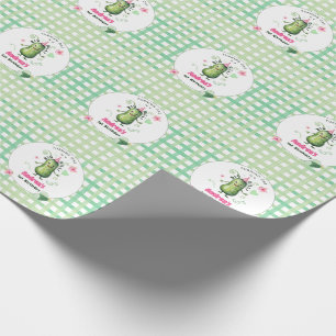 Papier Cadeau Un Gros Cornichon Premier Anniversaire Rose