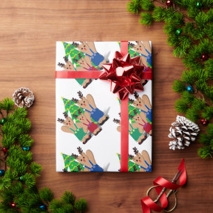 Papier Cadeau Un Noël de renne mignon