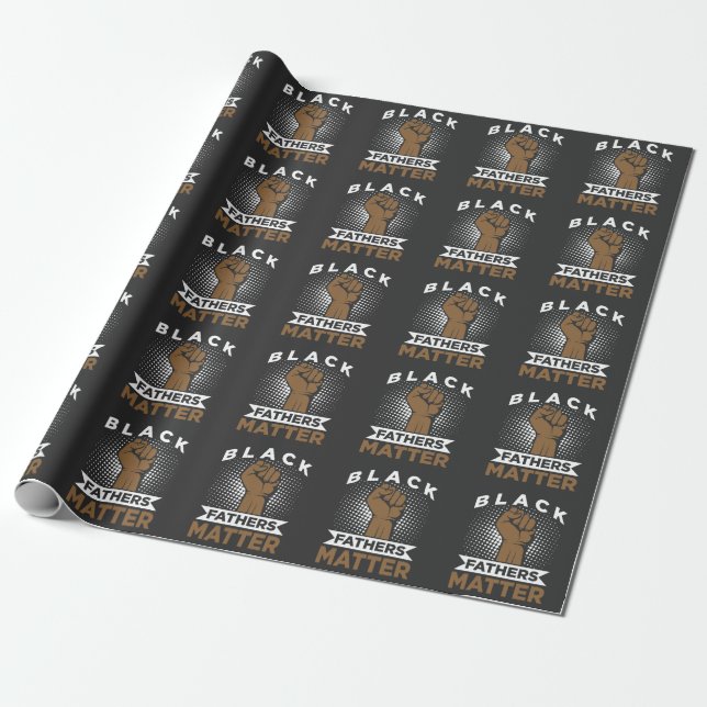 Papier Cadeau Un père noir fort Matt Histoire noire Afro Papa (Déroulé)