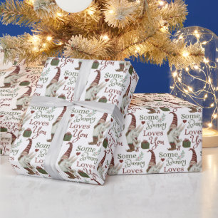 Papier Cadeau Un Petit Gros Amour Vous Papier Enveloppant Noël
