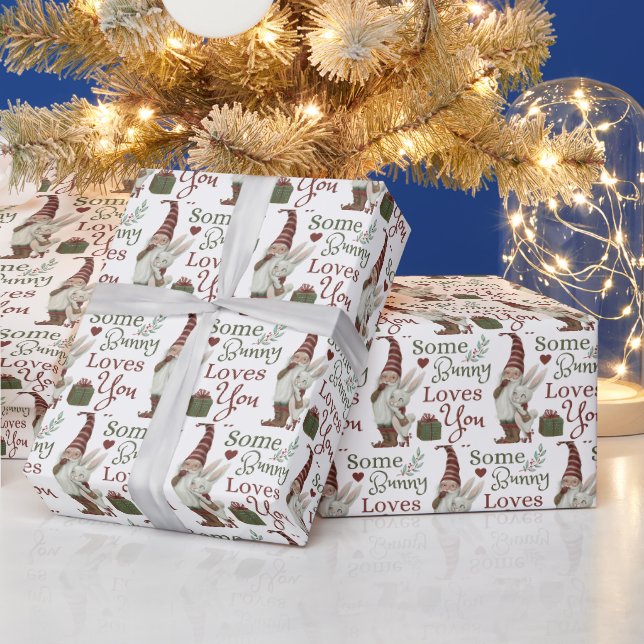Papier Cadeau Un Petit Gros Amour Vous Papier Enveloppant Noël (Vacances)