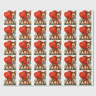 Papier Cadeau Un petit papier d'emballage de Valentine de cru