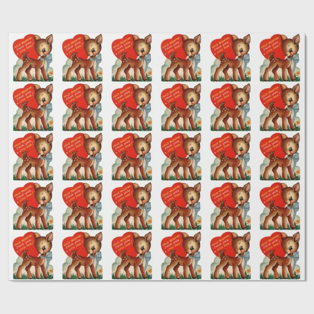 Papier Cadeau Un petit papier d'emballage de Valentine | de cru (Plat)