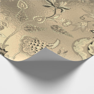 Papier Cadeau Un verre plus rusé de jardin de sépia orientale