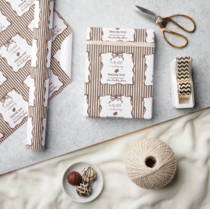 Papier Cadeau Une Baby Shower Party 'Un bébé prépare du café'