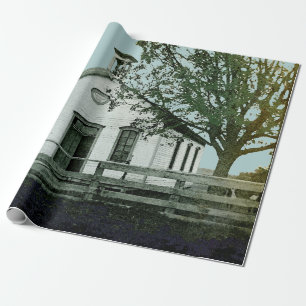 PAPIER CADEAU UNE CHAMBRE ÉCOLE ÉCOLE HOUSE EAU COULEUR ENSEIGNA