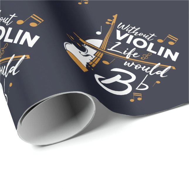 Papier Cadeau Une Citation Violoniste Sans Vie Violoniste Serait (Coin rond)