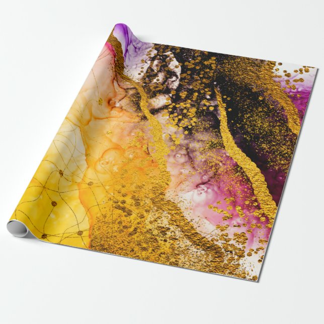 Papier Cadeau Une créativité transparente. Nuages Abstraits -ART (Déroulé)