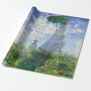 Papier Cadeau Une femme avec un parasol, Madame Monet et son fil