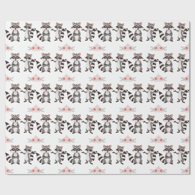 Papier Cadeau Une humeur joyeuse et ludique, comme les ratons la (Plat)