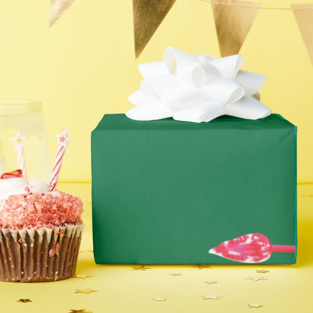 Papier Cadeau une peinture d'une grenouille dans un champ d'herb (Fête d'anniversaire)