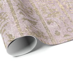 Papier Cadeau Une poudre plus rusée d'or rose de manuscrit
