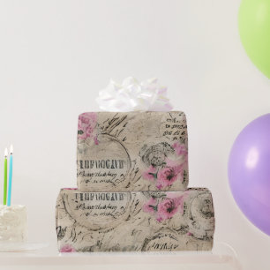 Papier Cadeau Une série de dessins éphémères français 24