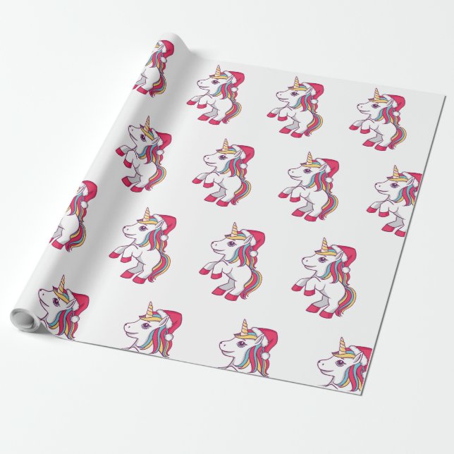 Papier Cadeau Unicorn Christmas Wrapping Papiers, Unicorn (Déroulé)