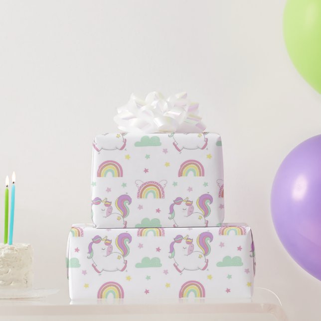 Papier Cadeau Unicorn Fille anniversaire (Cadeaux de fête)