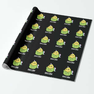 Papier Cadeau Unicorn Funny Baby Corn Pun Dark BG