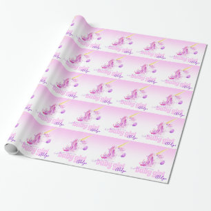 Papier Cadeau Unicorn personnalisé nouveau papier rose bébé enve