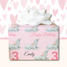 UNICORN Sweet Little Girl's Name Anniversaire