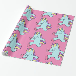 Papier Cadeau Unicorne Bleue Courant Thunder_Cove