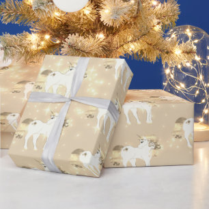 Papier Cadeau Unicorne Gold Sparkle Cute
