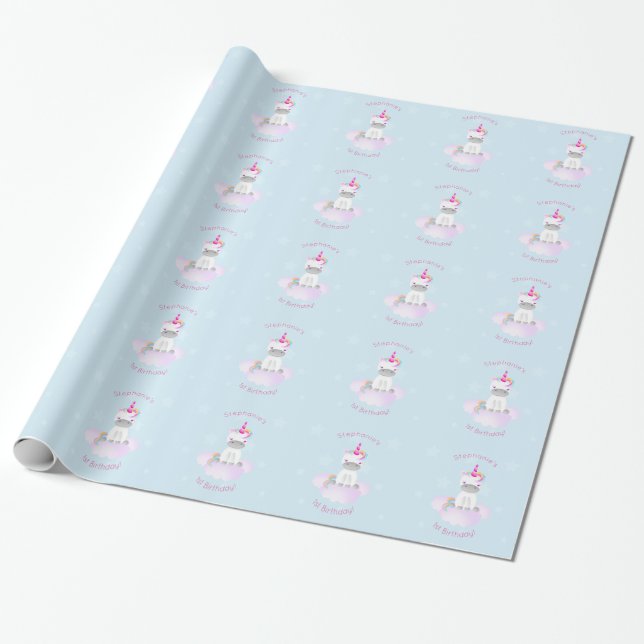 Papier Cadeau Unicorne magique (Déroulé)