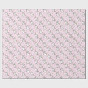 Papier Cadeau Unicorne magique Pastel Rainbow Party