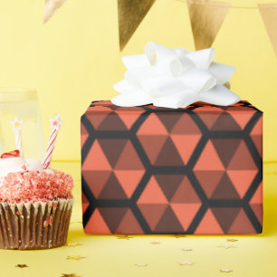 Papier Cadeau Unique Amour Artistique Géométrique Papa Anniversa