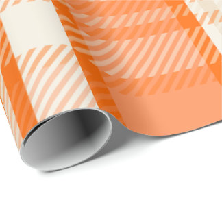 Papier Cadeau Unique & Stunning Orange & Cream Color Combo Plaid