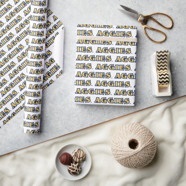 Papier Cadeau Université d'État NCA&T | Mot-symbole Aggies (Artisanat)
