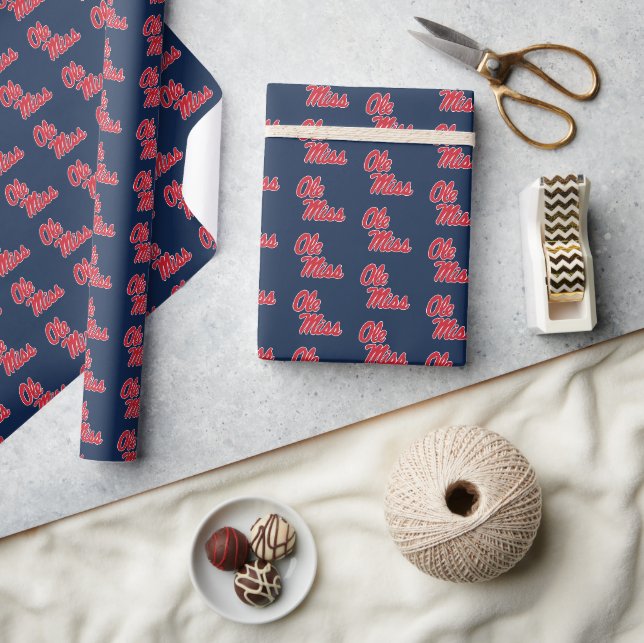 Papier Cadeau Université du Mississippi | Ole Miss Script (Artisanat)
