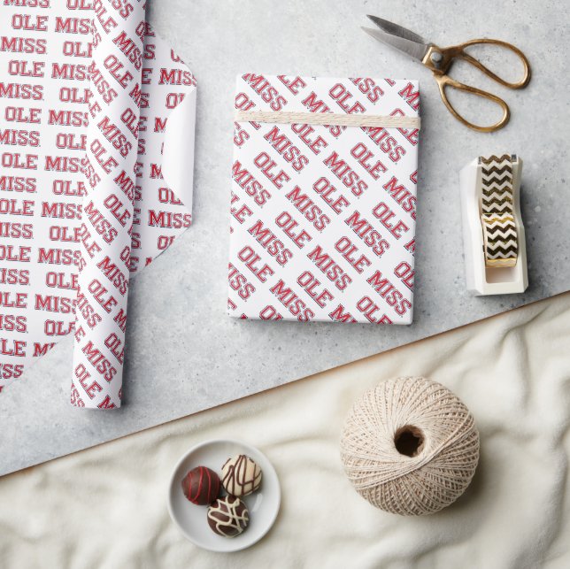 Papier Cadeau Université du Mississippi | Ole Miss Wordmark (Artisanat)