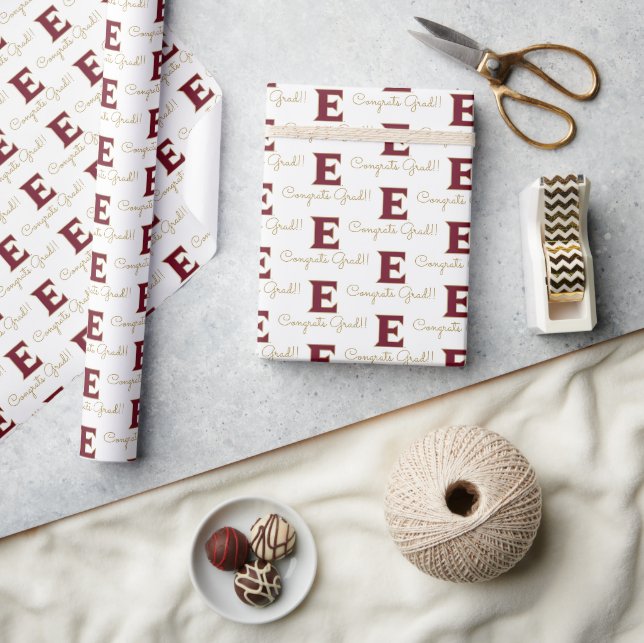 Papier Cadeau Université Elon E | Félicitations Grad ! (Artisanat)