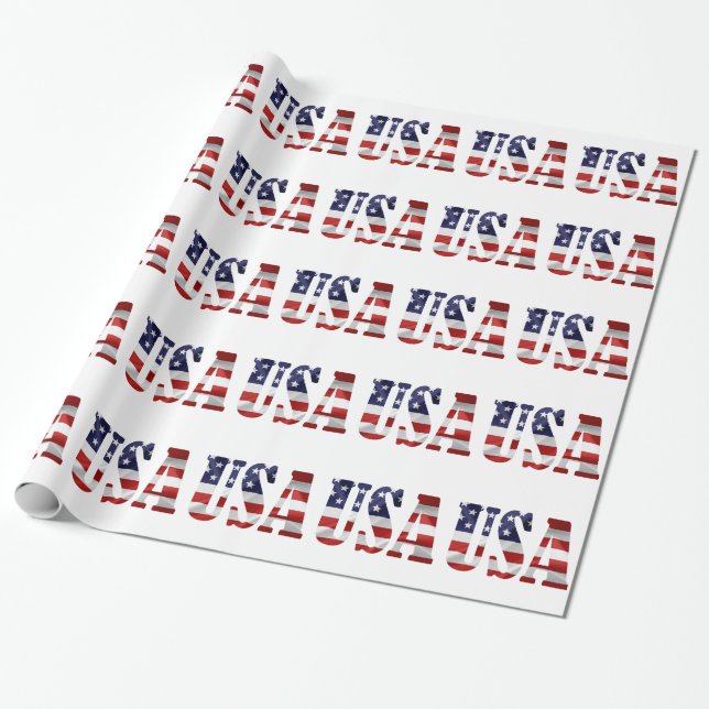 Papier Cadeau USA Patriotique (Déroulé)