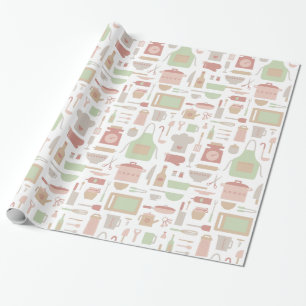 Papier Cadeau Ustensiles de cuisine tendance motif
