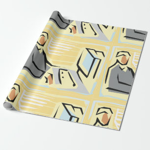 Papier Cadeau Utilisation D'Un Papier D'Enveloppement D'Ordinate