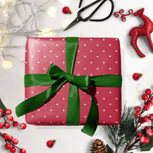 Papier Cadeau Vacances à pois rouges et blancs de Noël
