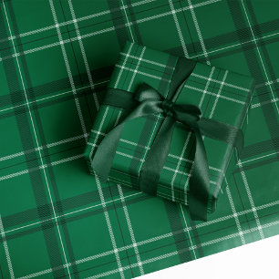 Papier Cadeau Vacances classiques et audacieuses en vert Noël
