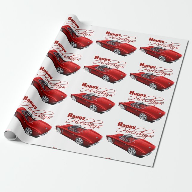 Papier Cadeau Vacances Corvette (Déroulé)
