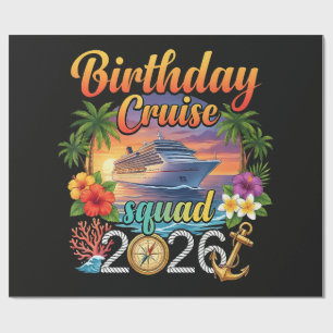 Papier Cadeau Vacances d'anniversaire en croisière