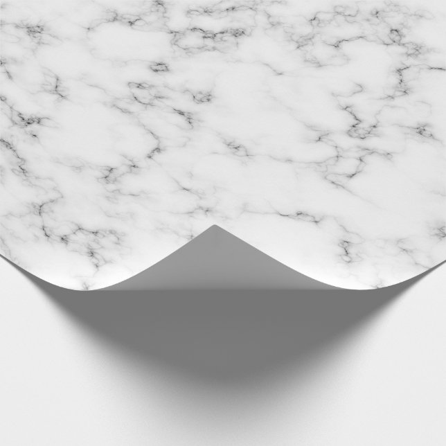 Papier Cadeau Vacances de marbre grises blanches de mariage (Coin)