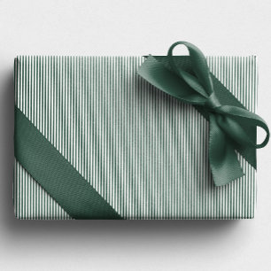 Papier Cadeau Vacances de Noël à rayures blanches et vertes