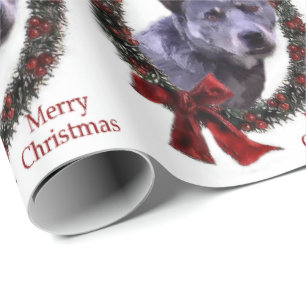 Papier Cadeau Vacances de Noël de chien de bétail australien