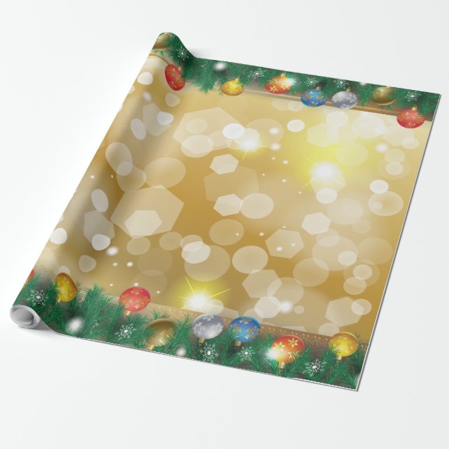 Papier Cadeau Vacances d'hiver Cadeaux Décor de Noël (Déroulé)
