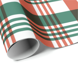 Papier Cadeau Vacances en rouge et vert
