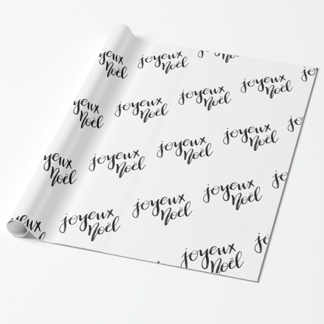 Papier Cadeau Vacances manuscrites de manuscrit de Joyeux Noel | (Déroulé)